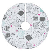 Handgetekend mok, naadloos ontwerp. kerstboom rok (Voorkant)