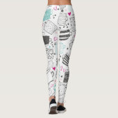Handgetekend mok, naadloos ontwerp. leggings (Achterkant)