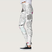 Handgetekend mok, naadloos ontwerp. leggings (Links)