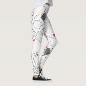 Handgetekend mok, naadloos ontwerp. leggings (Rechts)