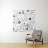 Handgetekend mok, naadloos ontwerp. wandkleed (In Situ (horizontaal))