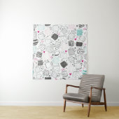 Handgetekend mok, naadloos ontwerp. wandkleed (In situ)