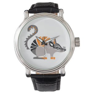 Handgetekend - NUMBAT -Bedreigd dier - Wildlife Horloge