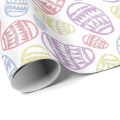 Handgetekend paaseipatroonverlooppapier cadeaupapier (Rol Hoek)