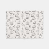 Handgetekend paaspatroon | Fleece Blanket (Voorkant (Horizontaal))