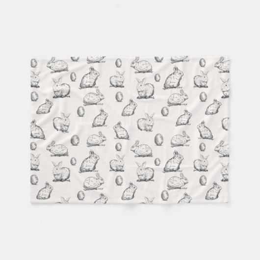 Handgetekend paaspatroon | Fleece Blanket (Voorkant (Horizontaal))