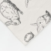 Handgetekend paaspatroon | Fleece Blanket (Hoek)