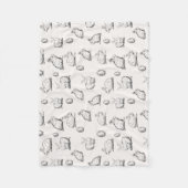 Handgetekend paaspatroon | Fleece Blanket (Voorkant)