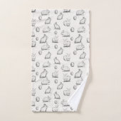 Handgetekend paaspatroon | Handdoekset Bad Handdoek (Handdoek)