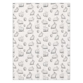 Handgetekend paaspatroon | Tablecloth Tafelkleed (Voorkant)