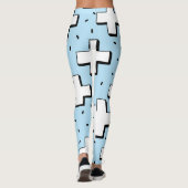Handgetekend patroon met plusteken. leggings (Achterkant)