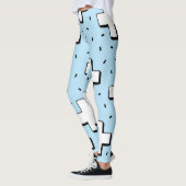 Handgetekend patroon met plusteken. leggings (Links)