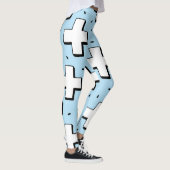 Handgetekend patroon met plusteken. leggings (Rechts)