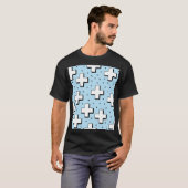 Handgetekend patroon met plusteken. t-shirt (Voorkant volledig)