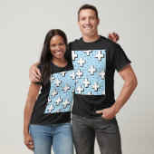 Handgetekend patroon met plusteken. t-shirt (Unisex)