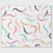 Handgetekend penseellijnpatroon cadeaupapier (Vlak)