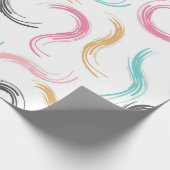 Handgetekend penseellijnpatroon cadeaupapier (Hoek)