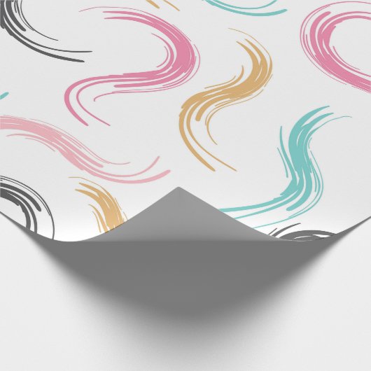 Handgetekend penseellijnpatroon cadeaupapier (Hoek)