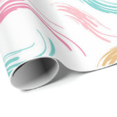 Handgetekend penseellijnpatroon cadeaupapier (Rol Hoek)