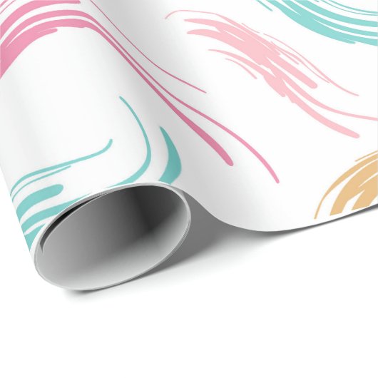 Handgetekend penseellijnpatroon cadeaupapier (Rol Hoek)