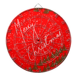 Handgetekend Prettig Kerstfeest Dartbord