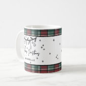 Handgetekend Prettig Kerstfeest Koffiemok (Voorkant links)