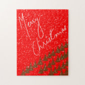 Handgetekend Prettig Kerstfeest Legpuzzel (Verticaal)