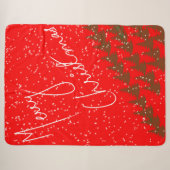 Handgetekend Prettig Kerstfeest Sherpa Deken (Voorkant (horizontaal))
