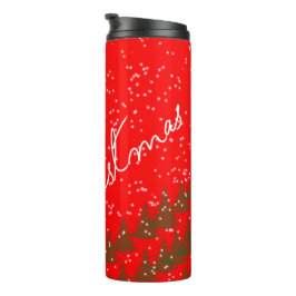 Handgetekend Prettig Kerstfeest Thermosbeker