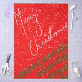 Handgetekend Prettig Kerstfeest Tissuepapier