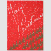 Handgetekend Prettig Kerstfeest Tissuepapier (Voorkant)
