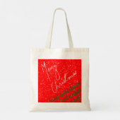 Handgetekend Prettig Kerstfeest Tote Bag (Achterkant)