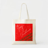 Handgetekend Prettig Kerstfeest Tote Bag (Voorkant)