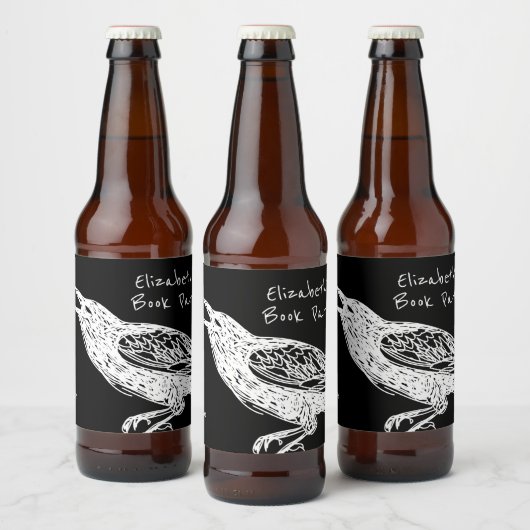 Handgetekend, Raven Bier Etiket (Flessen)