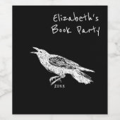 Handgetekend, Raven Wijn Etiket (Enkel label)