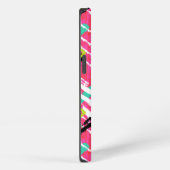 Handgetekend roze zigzagpatroon iPhone hoesje (Rechterkant)