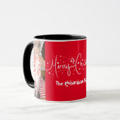 Handgetekend script Merry Christmas Sneeuw Mok (Voorkant links)