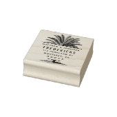 Handgetekend Tropisch Palm Wedding Return Address Rubberstempel (Stempel)