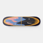 Handgetekend venster persoonlijk skateboard (Horizontaal)