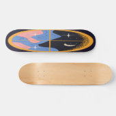 Handgetekend venster persoonlijk skateboard (Horizontaal)