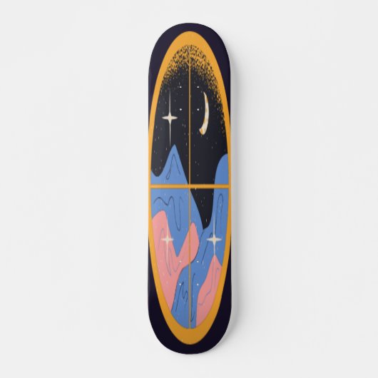 Handgetekend venster persoonlijk skateboard (Voorkant)