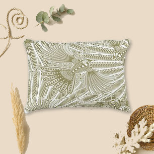 handgetekend vogelsilhouet decoratief kussen