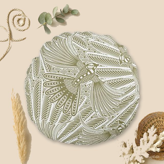 handgetekend vogelsilhouet rond kussen (Creator heeft geüpload)