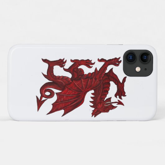 Handgetekend Welsh Dragon Hoesje (Achterkant (horizontaal))