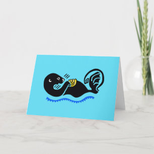 Handgetekend - Zee OTTER - Behoud - Natuur - Kaart