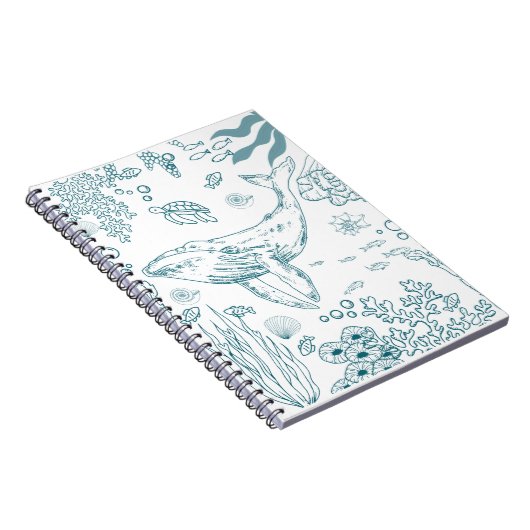 Handgetekend zeeleven notitieboek (Rechterzijde)