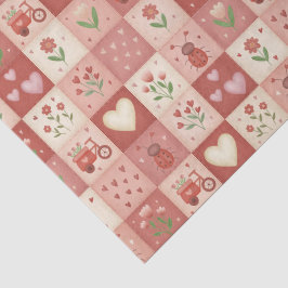 Handgetekend zoet patchworkpatroon - Tissuepapier