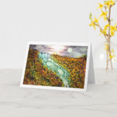 Handgetekende, aangepaste Wenskaart Kaart (Gele Bloem)