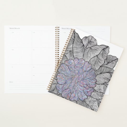 Handgetekende Abstracte Bloemendagplanner Planner (Display)