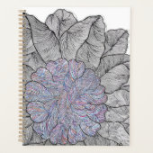 Handgetekende Abstracte Bloemendagplanner Planner (Voorkant)